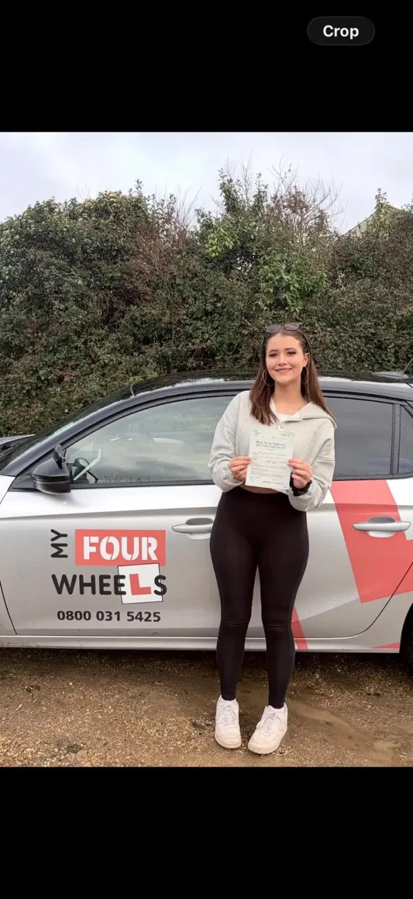 Learner driver who passed with My Four Wheels